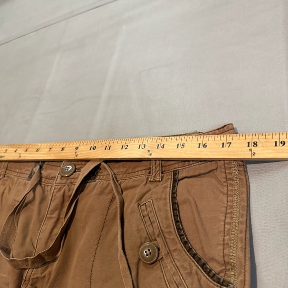 VTG Y2K Mossimo Supply Cargo Baggy Canvas Low Rise Relax Khaki Tan-11/34x26-5075 - Picture 5 of 10